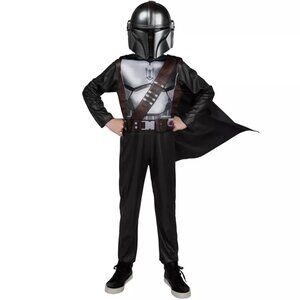 Boys Girls Star Wars The Mandalorian Costume Size 6/7 8 /10/12 Jumpsuit Mask NWT